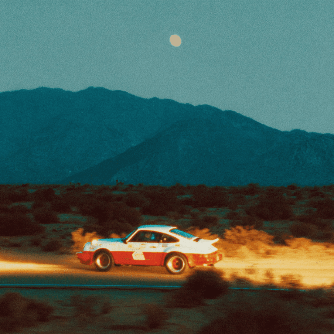 Desert Porsche Sunset Drift