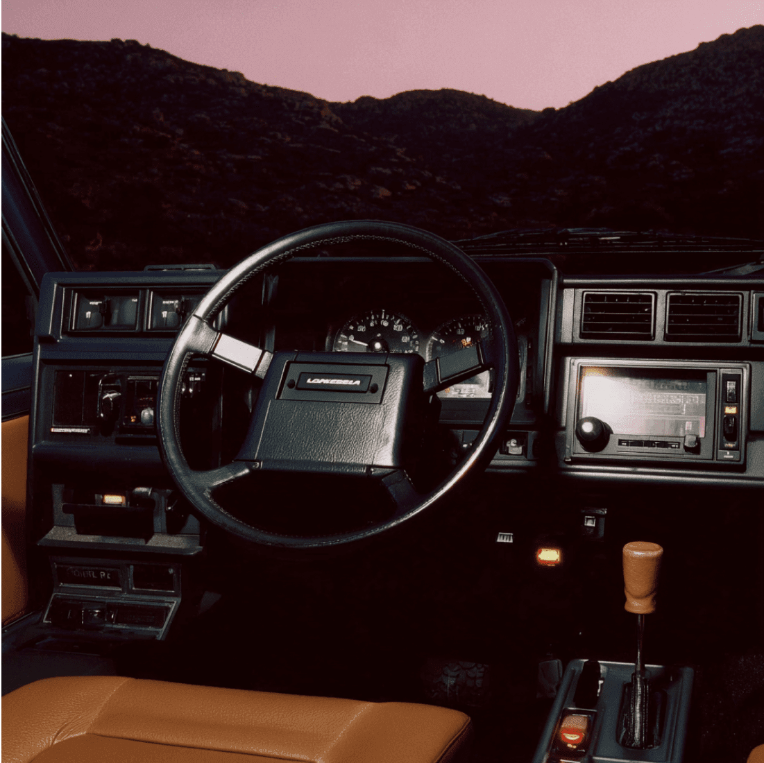 Vintage Interior Dashboard Sunset